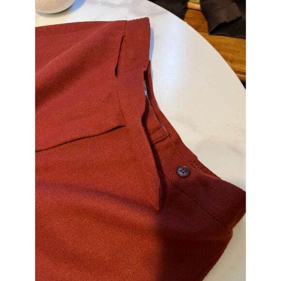 Vintage 100% Wool Rust Pants Women’s Size Medium High Waist Classic Trousers - Picture 5 of 16